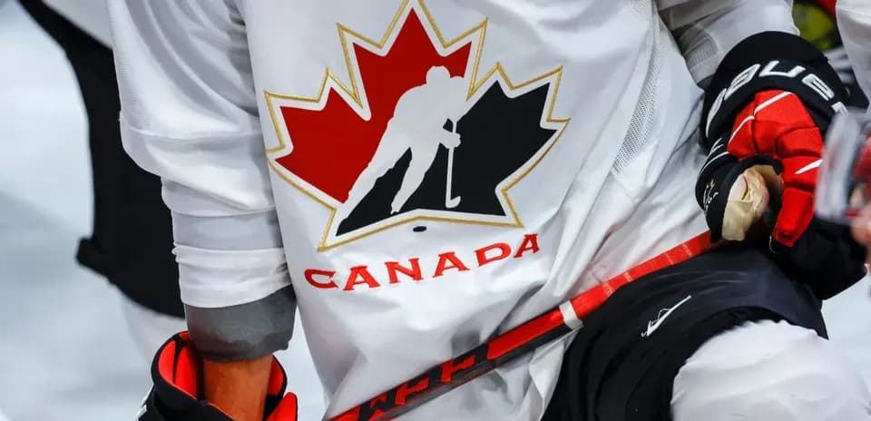 Hockey jersey with Canada logo and player silhouette