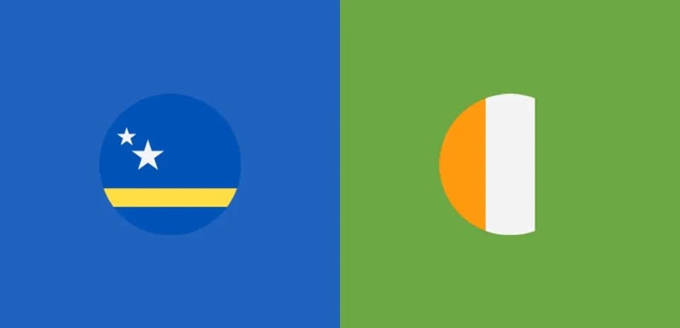 Flags of Curaçao and Ivory Coast side by side