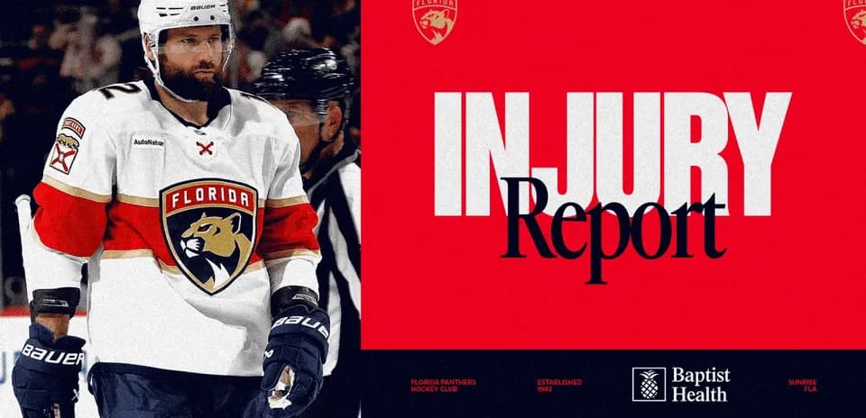 Florida Panthers player during injury report announcement