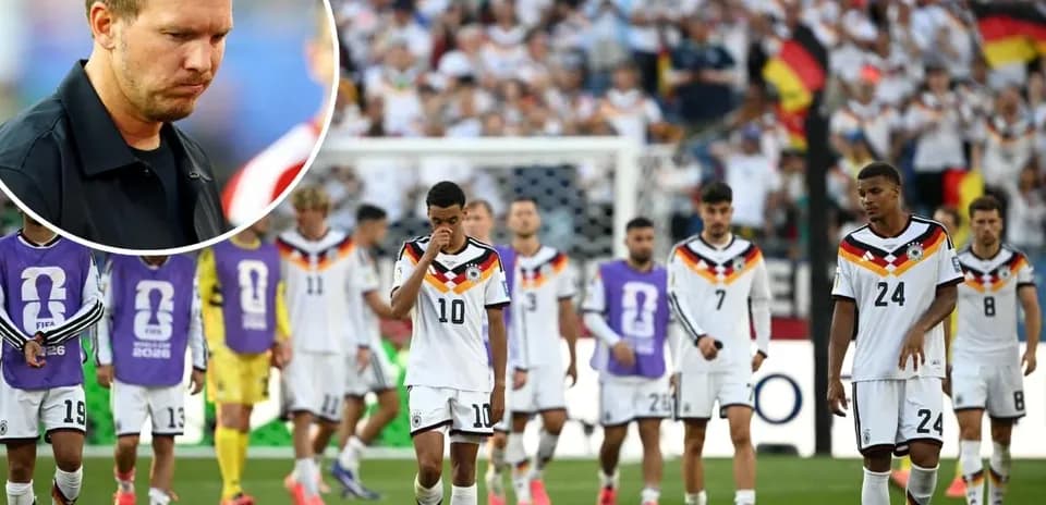 German team walking off the pitch after match