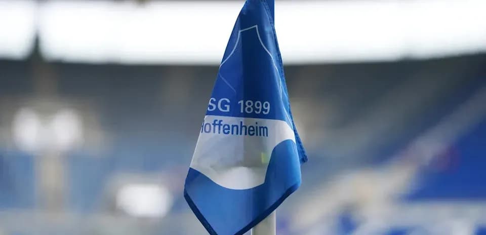 Hoffenheim flag at the stadium corner