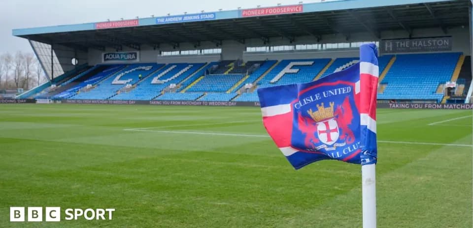 Carlisle United corner flag at stadium