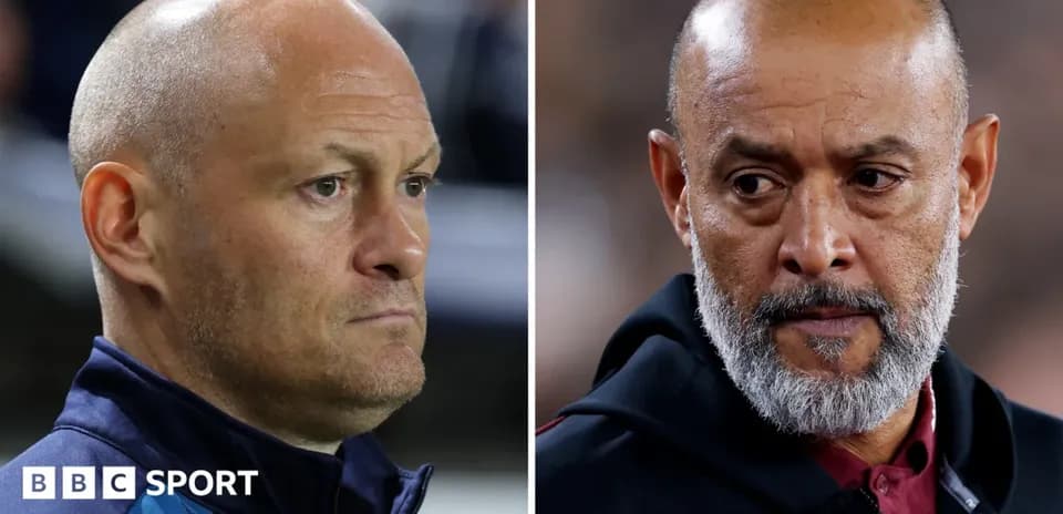 Two football managers during a match