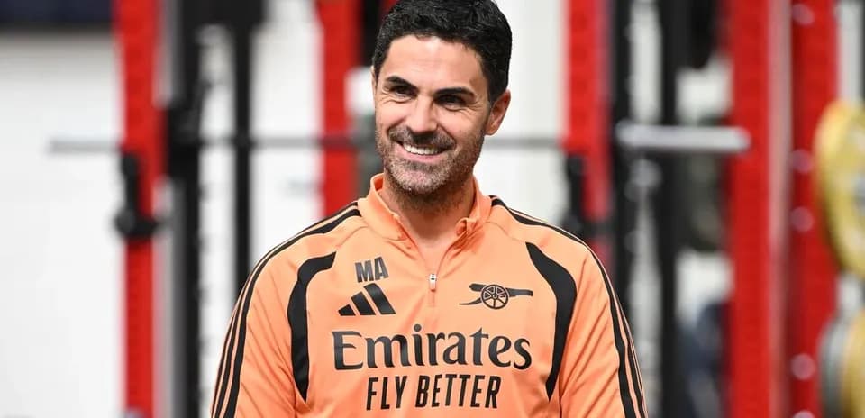 Mikel Arteta during training session at Arsenal