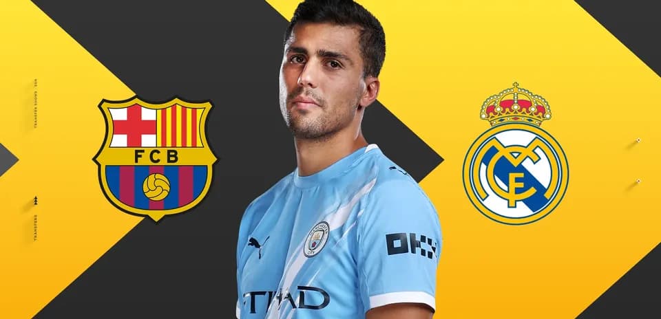 Football player in Manchester City jersey with club logos