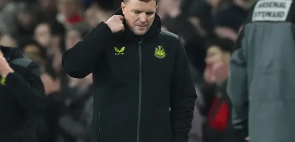 Newcastle United manager walking off pitch