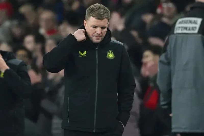 Newcastle United manager walking off pitch