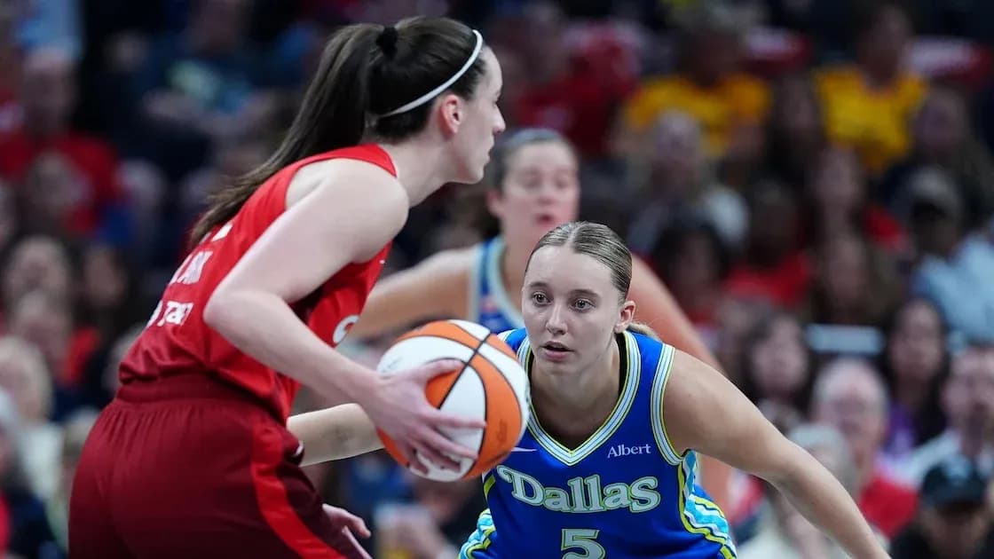 Basketball players in action during a game
