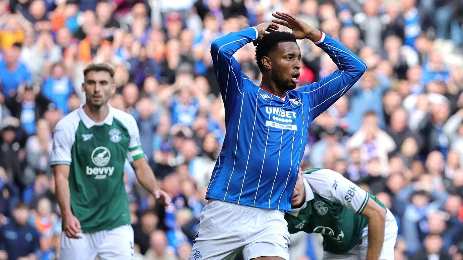 Player celebrating a goal during match