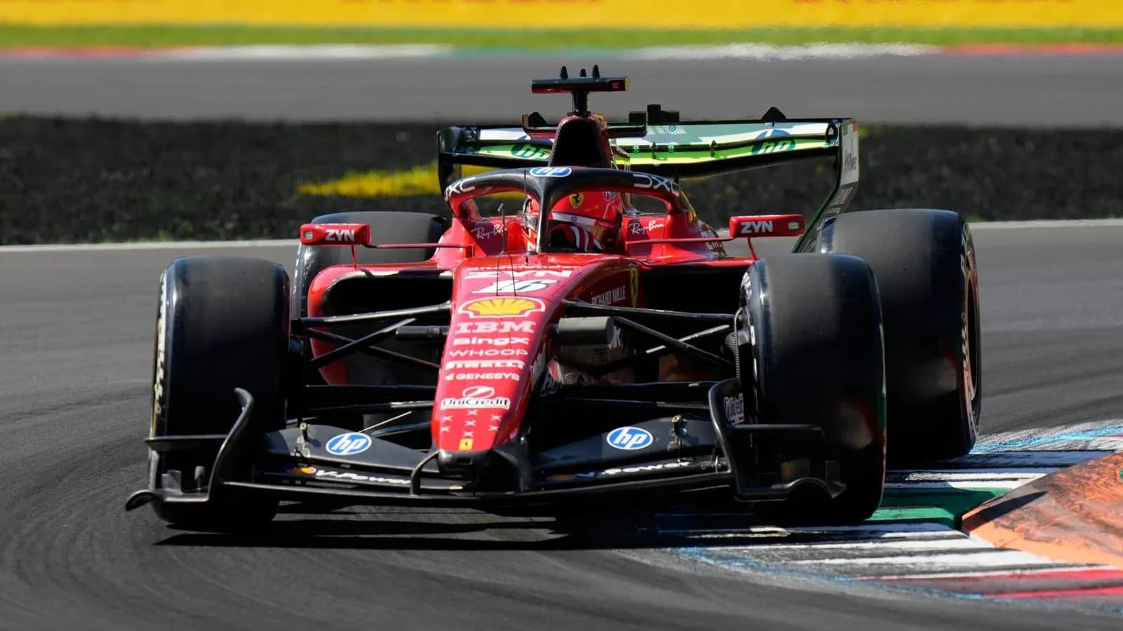 Formula 1 car racing on track during event