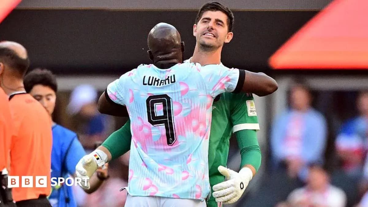 Lukaku and goalkeeper celebrating after match