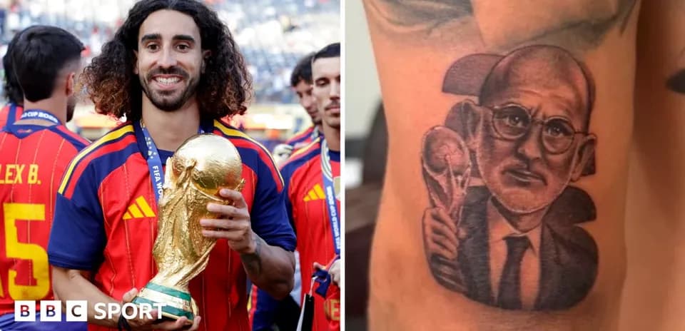 Futbolchi Jahon Kubogi bilan, tatuirovka