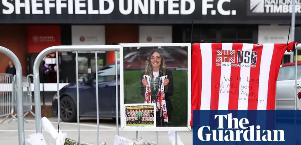 Tributes outside Sheffield United F.C. with flowers and shirt