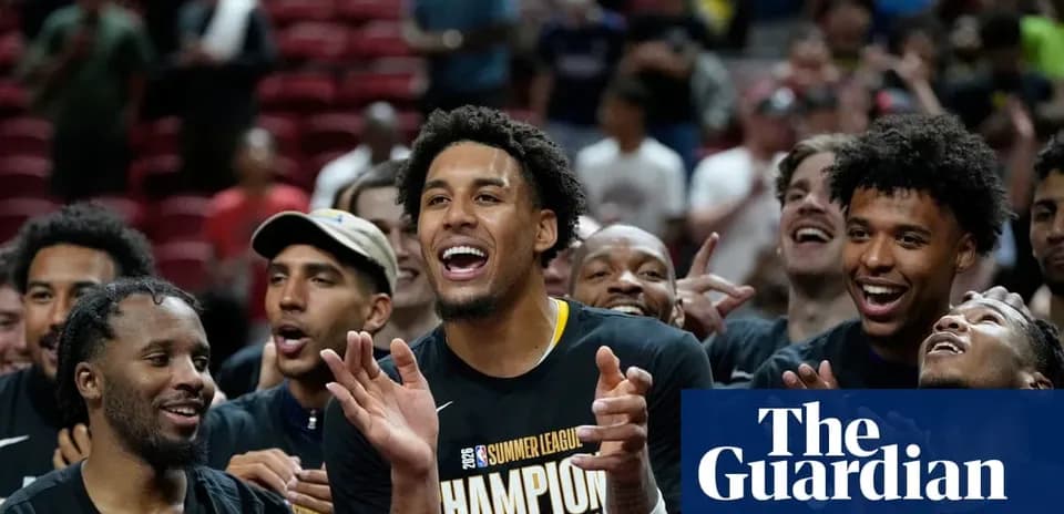Basketball players celebrating after championship victory