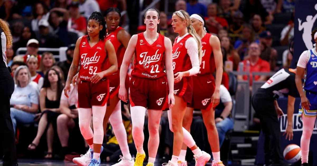 Indy team players on court during a game