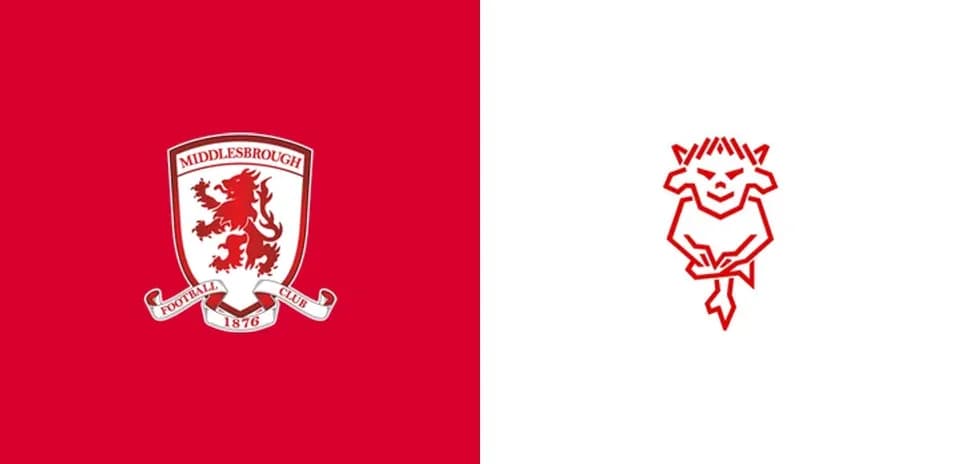 Middlesbrough FC and rival club logos