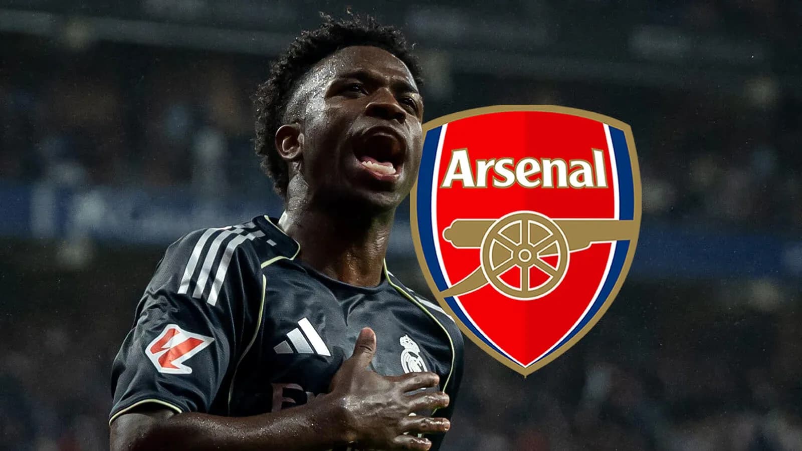 Futbolchi o'yinida Arsenal logosi bilan
