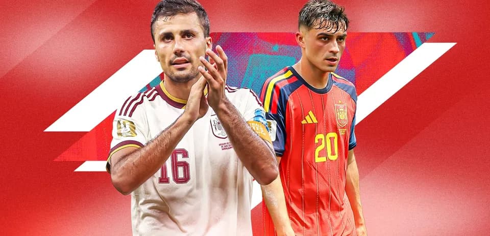 Mexican and Spanish players posing for promotional image