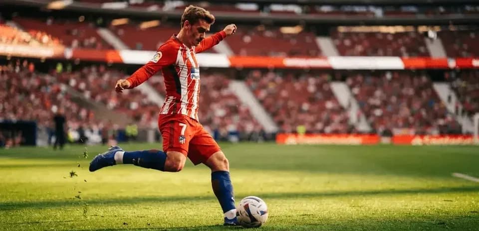 Futbolchi to'pga zarba berayotgan paytda