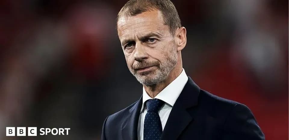 UEFA president at a sports event