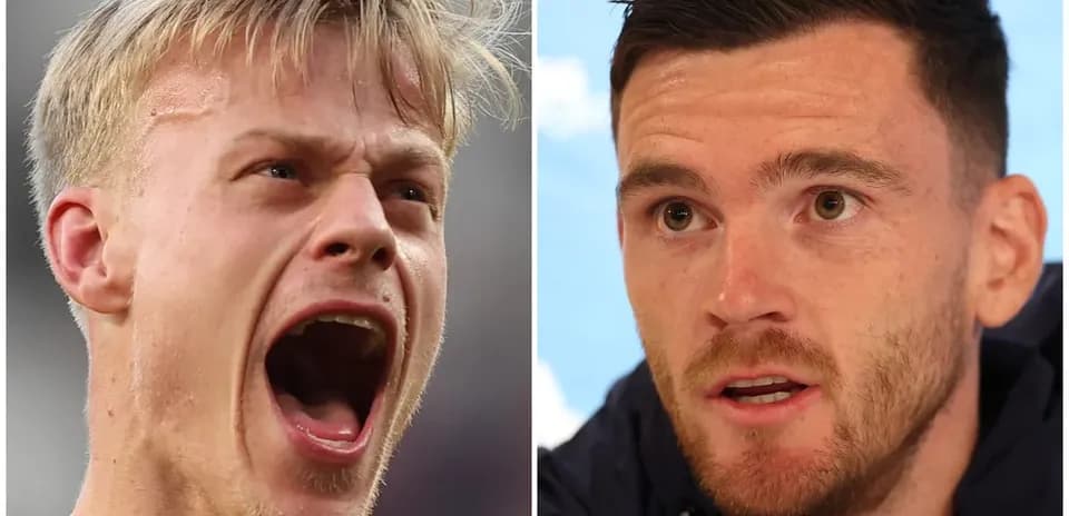 Goalkeeper celebrating and player speaking at press conference