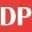 DP logo on red background