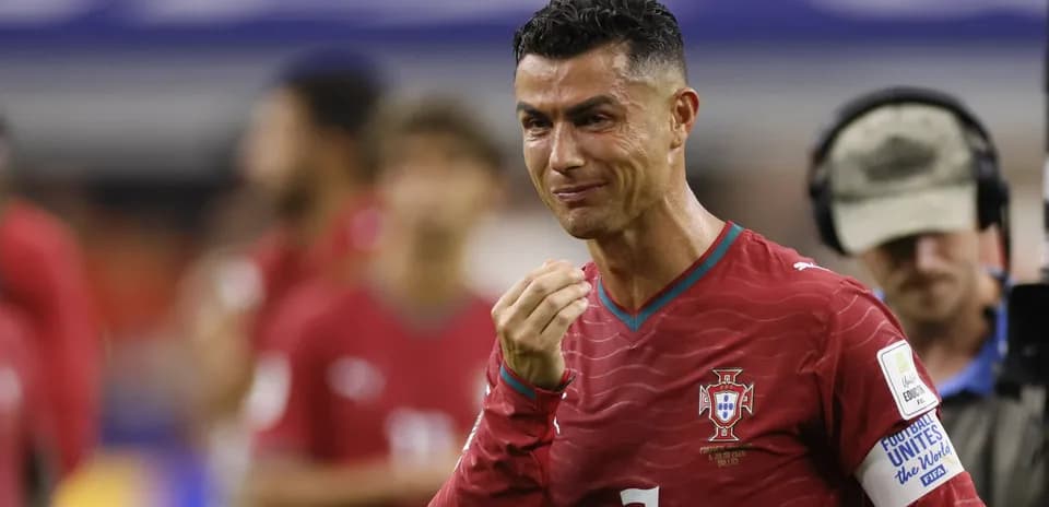 Cristiano Ronaldo celebrating during a match