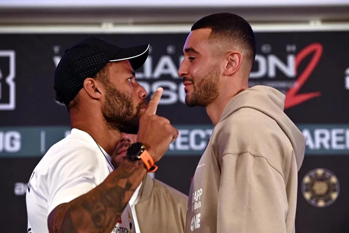 Boxers face-off during pre-fight press conference
