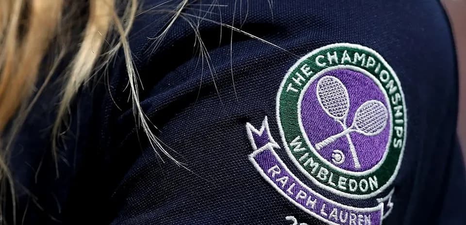 Wimbledon Championships logo on clothing sleeve
