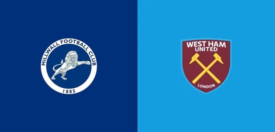 Millwall and West Ham United club logos side by side
