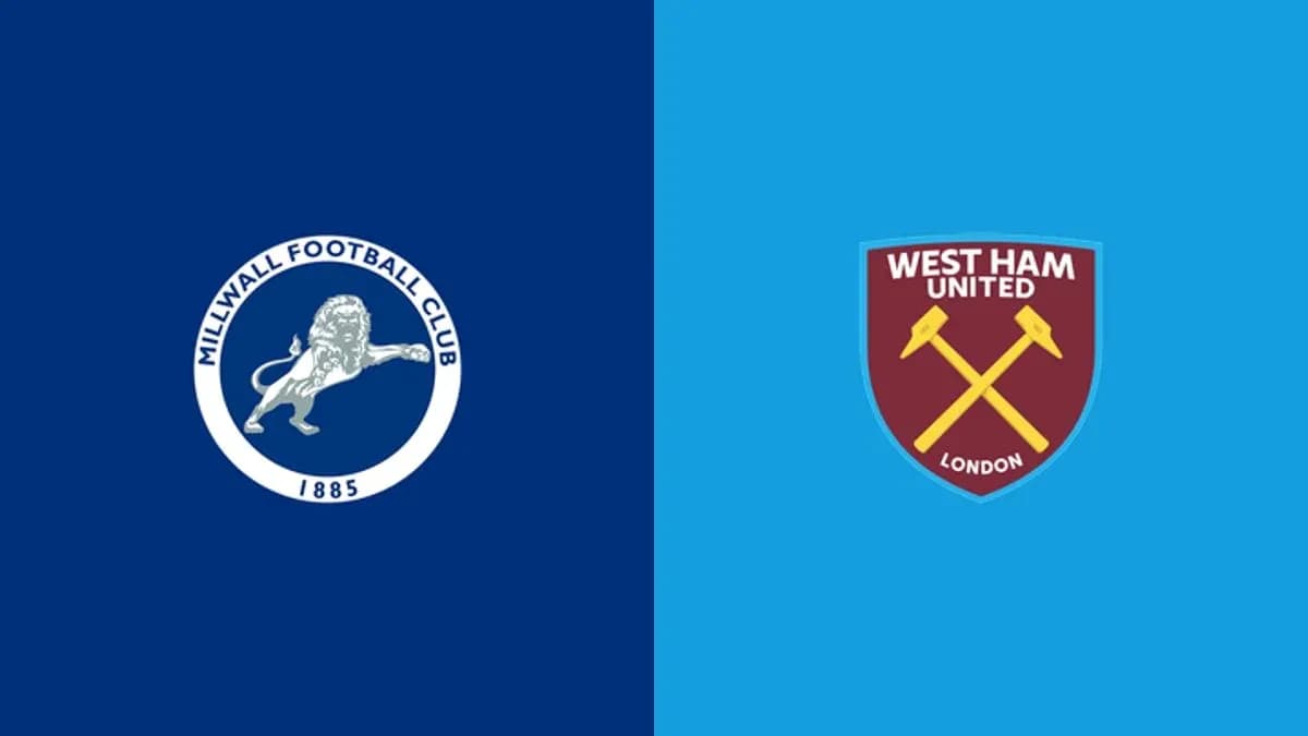 Millwall and West Ham United club logos side by side