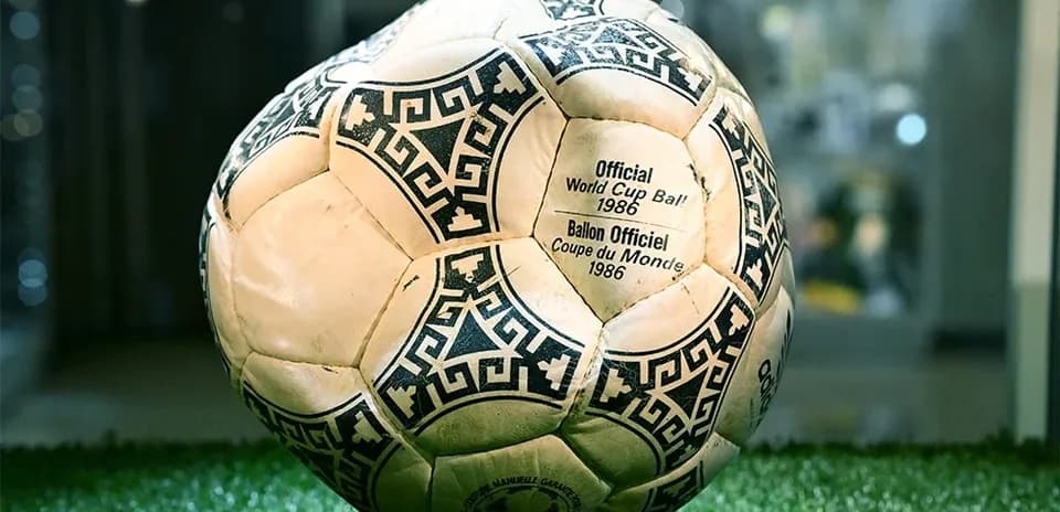 1986 World Cup official match ball displayed