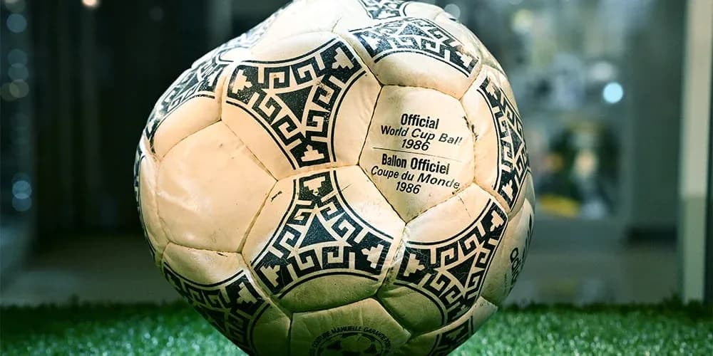 1986 World Cup official match ball displayed