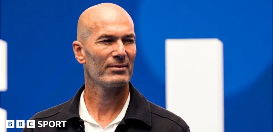 Zinedine Zidane during a press conference appearance