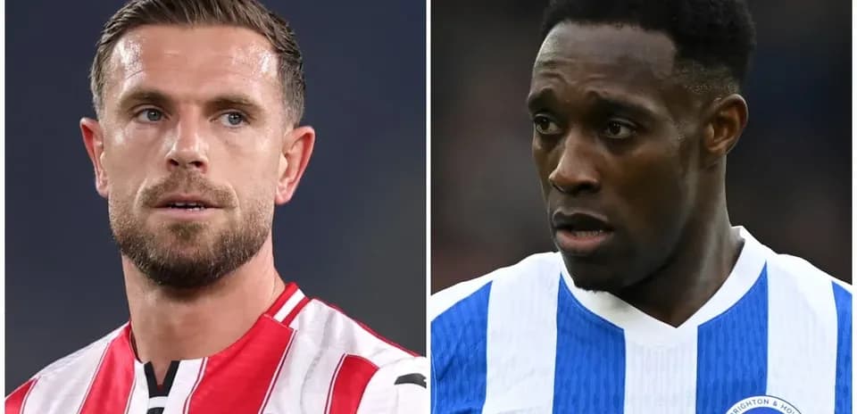 Brentford and Brighton players in close-up portraits