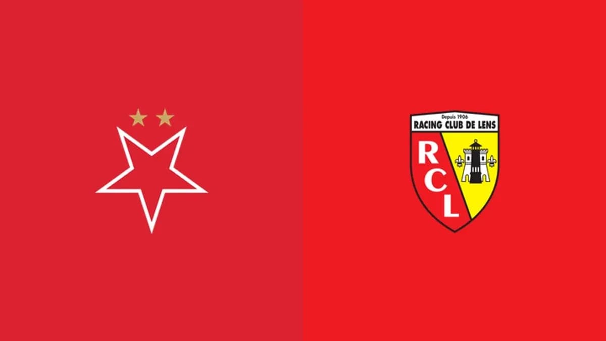 Logos of Red Star and Racing Club de Lens
