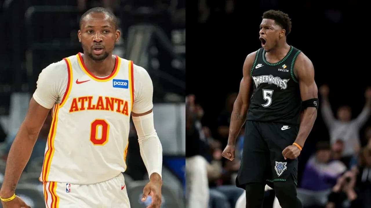 Duo of basketball players in game action