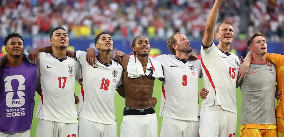 England players celebrating after a match