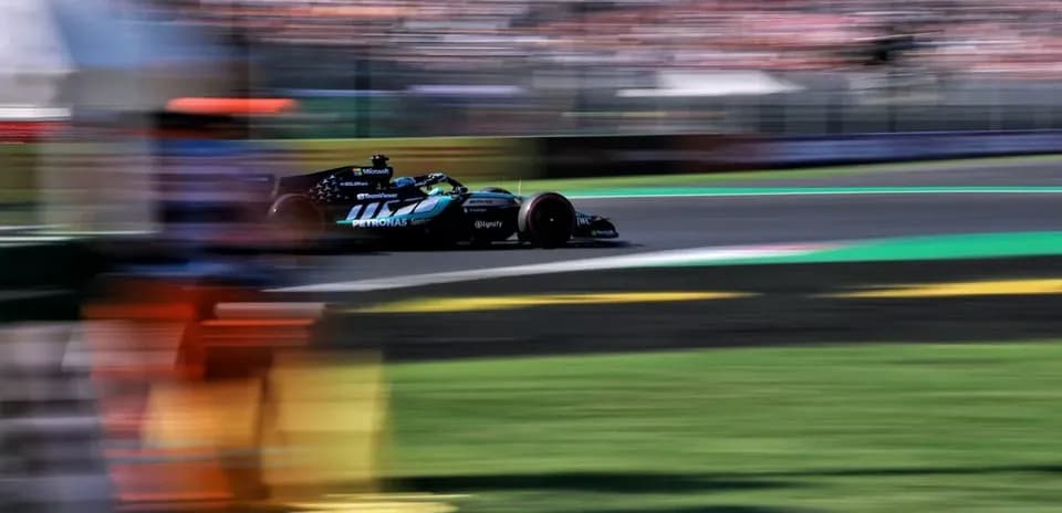 Formula 1 car racing on track during event