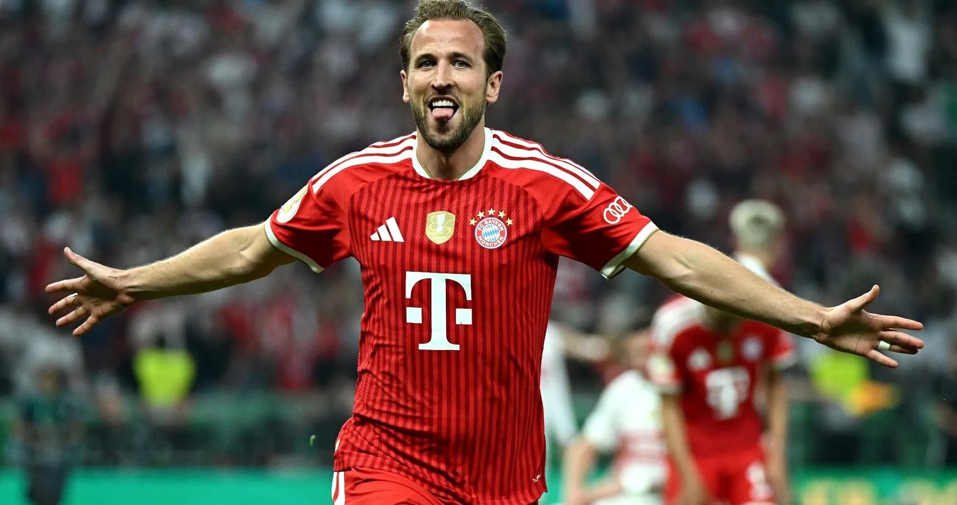 Bayern Munich player celebrating a goal