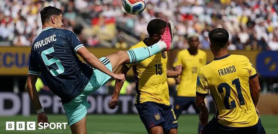 Player kicking ball during match between teams