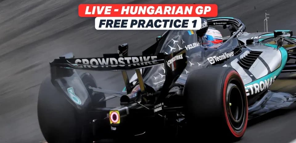 Formula 1 car during Hungarian GP free practice session