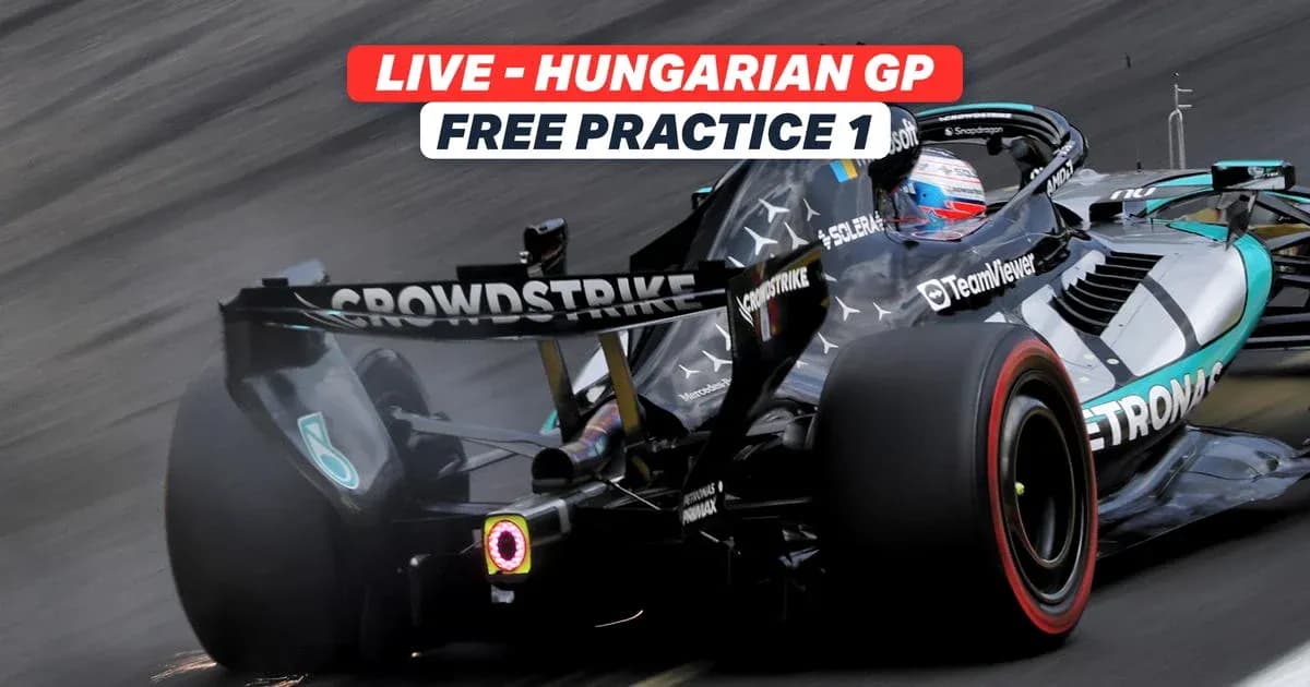 Formula 1 car during Hungarian GP free practice session