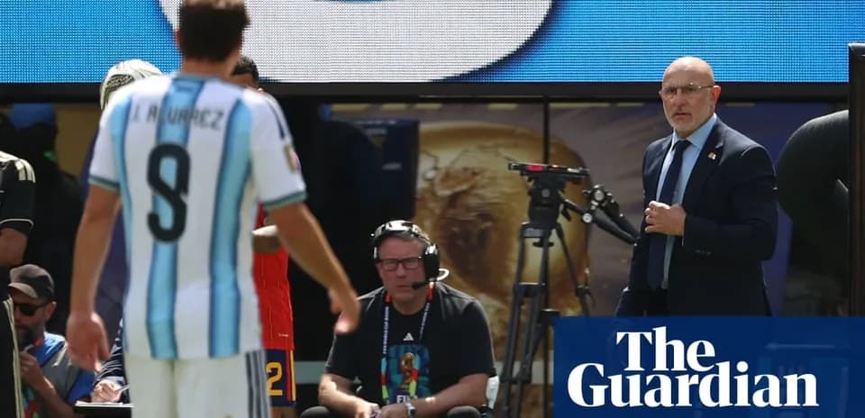 Argentina player number 9 substitutes during match