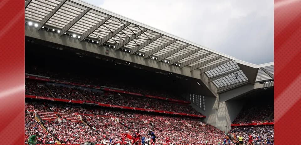 Stadium filled with fans during football match