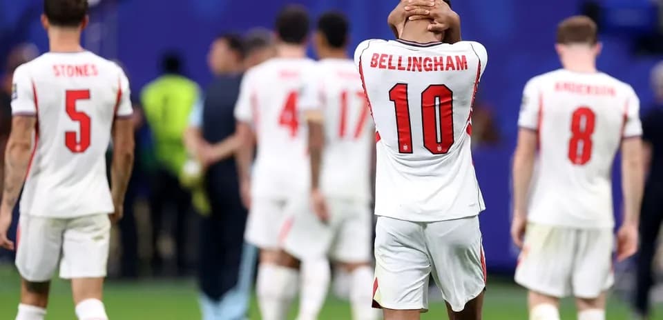 England players walking off after match defeat