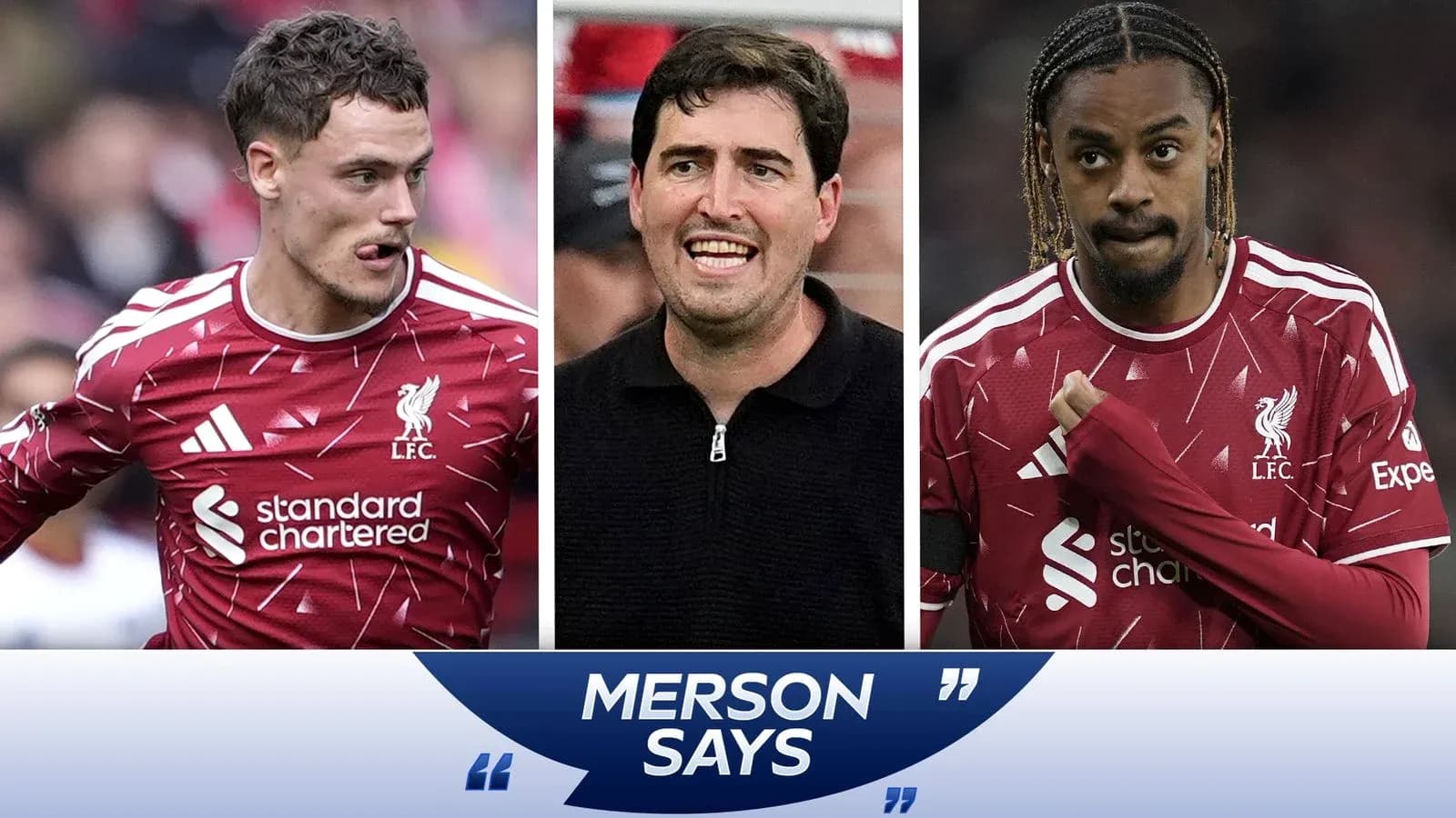 Liverpool players and coach during match discussion