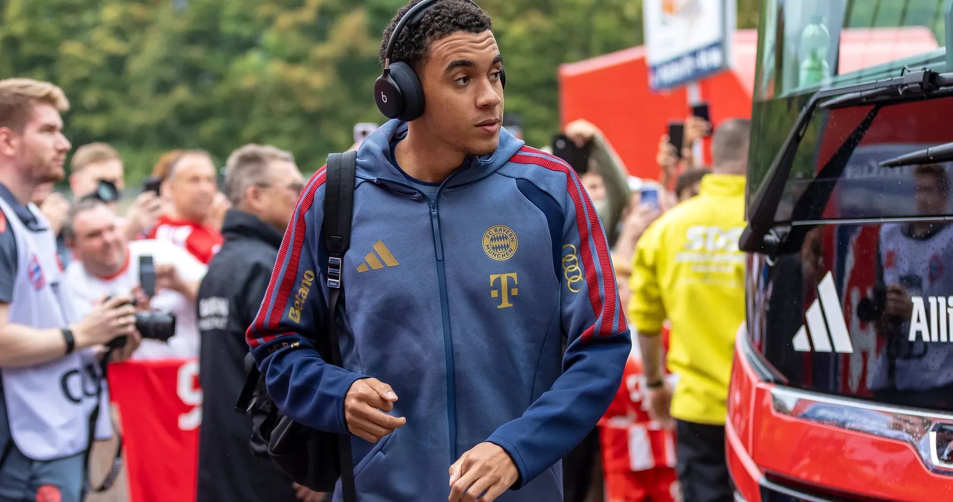 Bayern Munich player arriving at the stadium Bayern Munich player arriving at the stadium