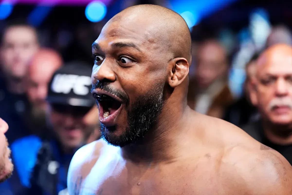 Jon Jones celebrating before UFC fight event Jon Jones celebrating before UFC fight event
