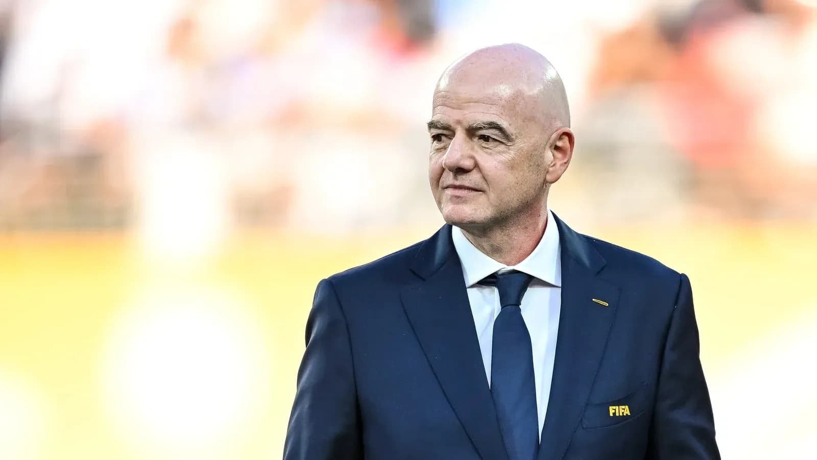 FIFA president in formal suit at event FIFA president in formal suit at event
